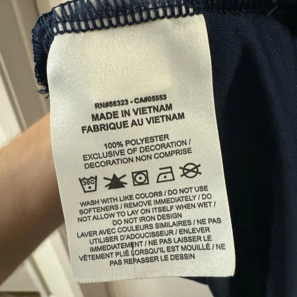 Nike Men Large Short Sleeve Shirt - quarter buttom up shirt w Dri-Fit in Blue - Picture 7 of 7